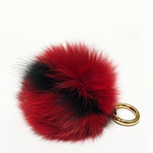 Real Fox Fur Pom-Pom Bag Charm & Keychain
